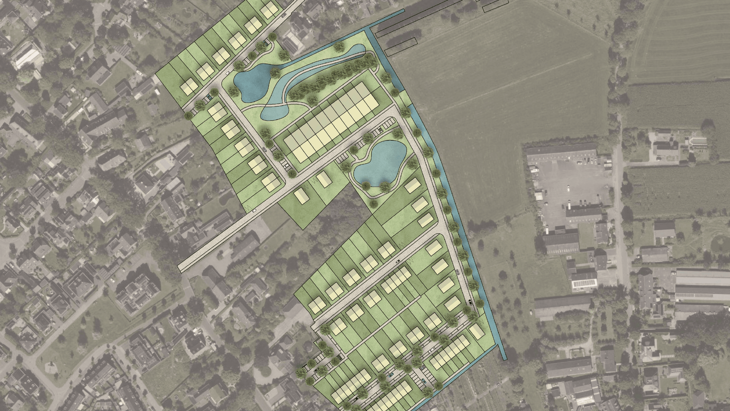 Definitief stedenbouwkundig plan voor 105 woningen in Den Dungen